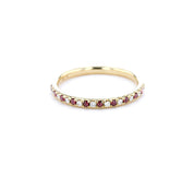 2.2mm Pavé Diamond & Ruby Ring - PBD Rings