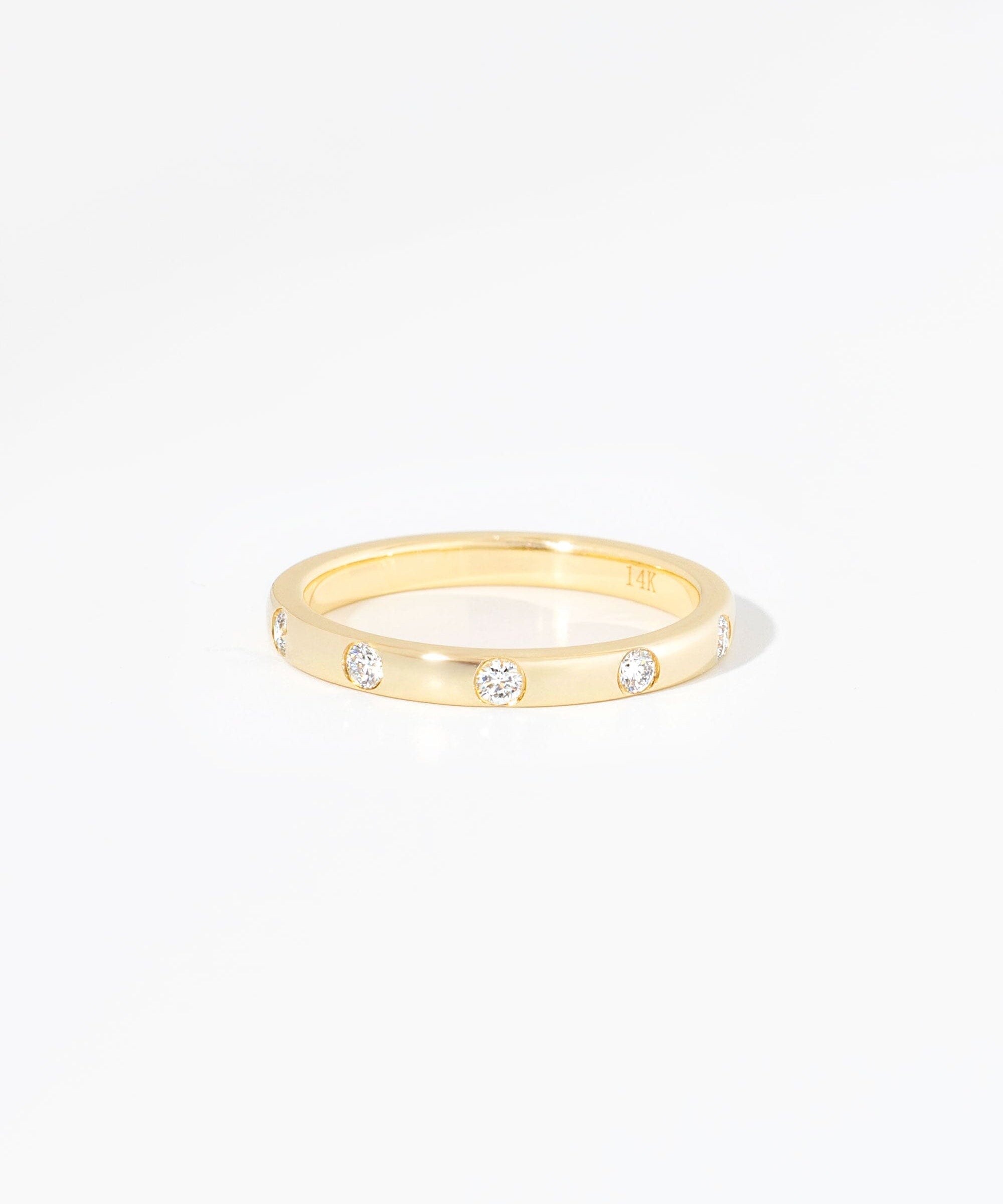 2.2mm Round Diamond Inlay Band Rings Princess Bride Diamonds 