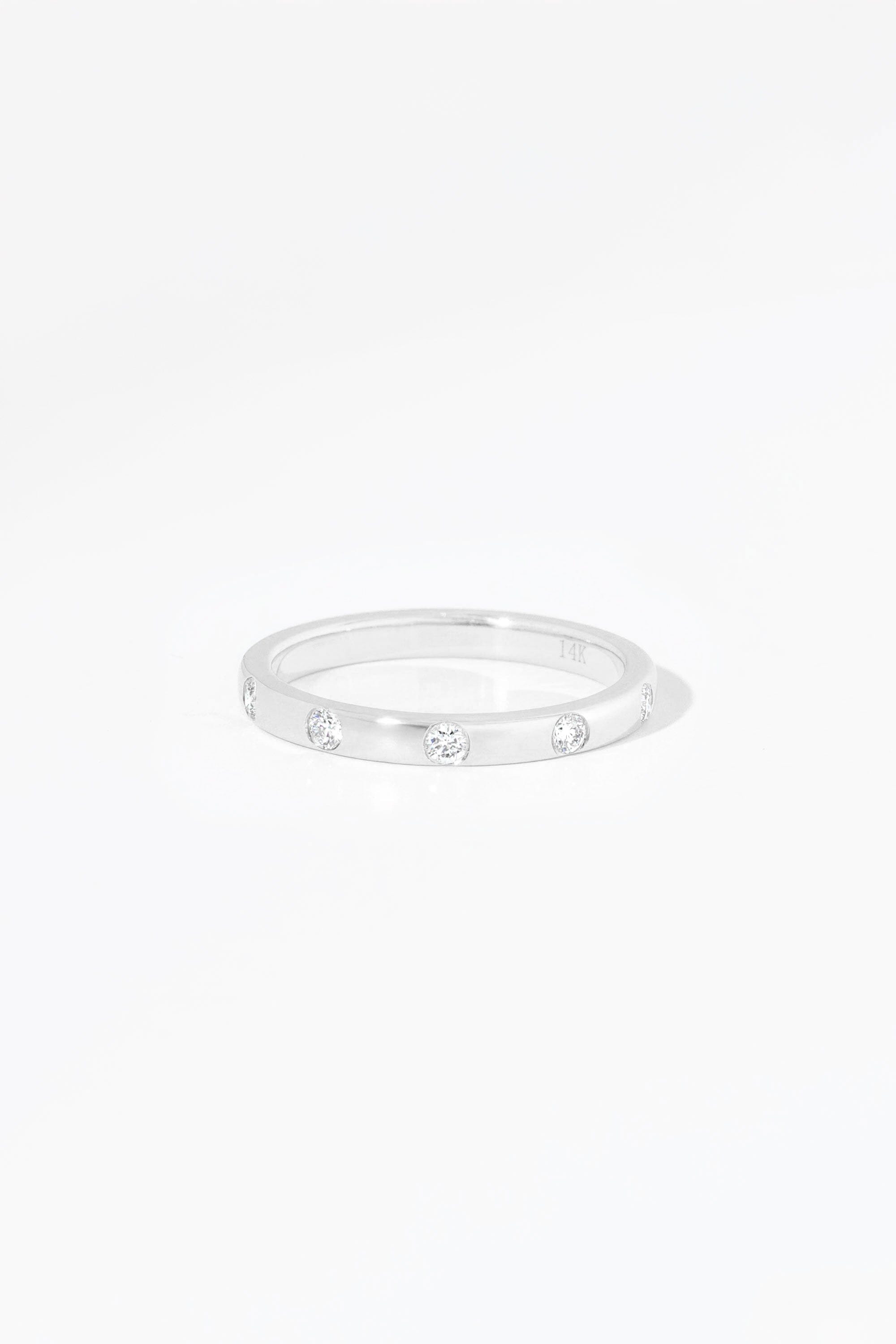 2.2mm Round Diamond Inlay Band Rings Princess Bride Diamonds 