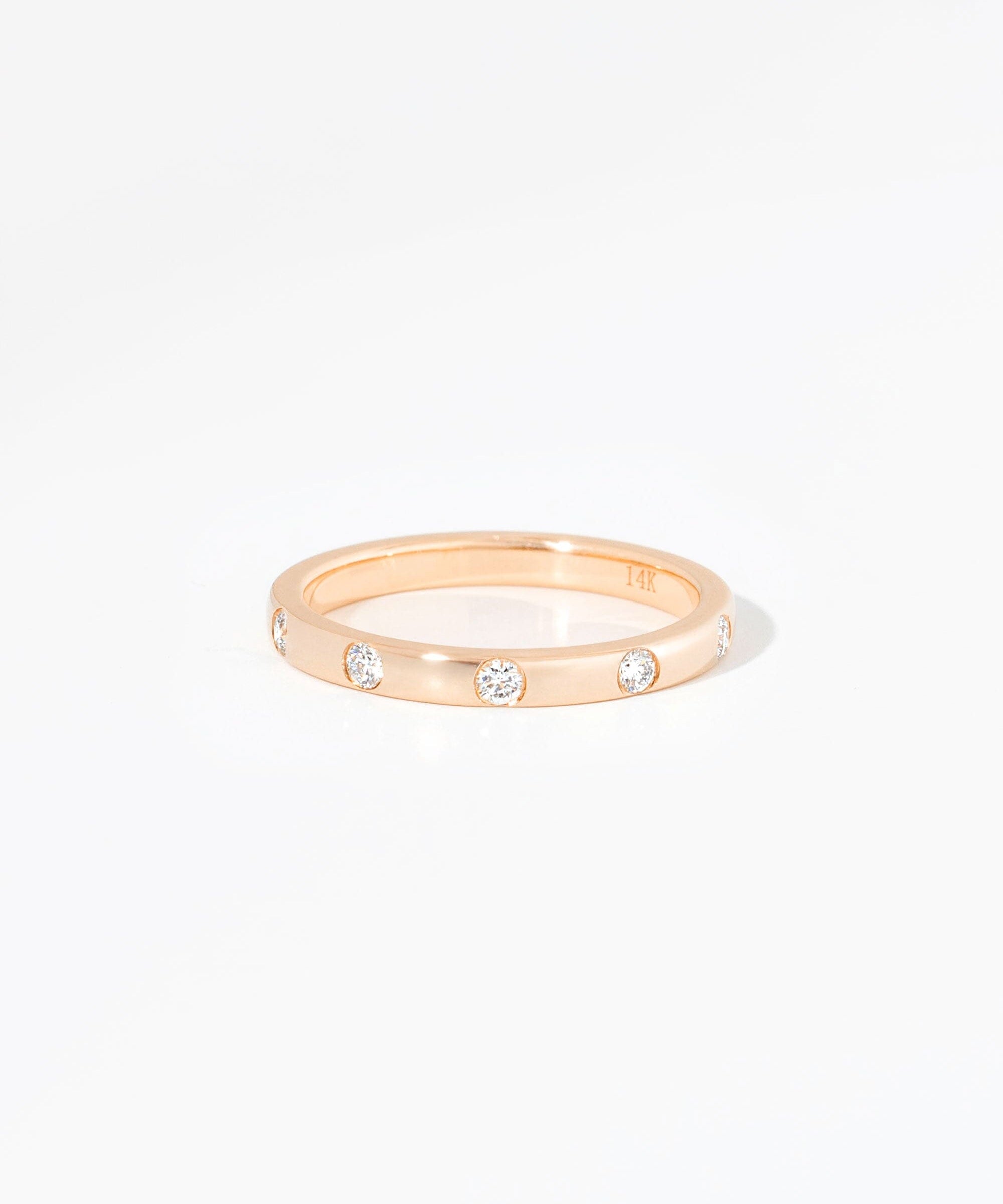 2.2mm Round Diamond Inlay Band Rings Princess Bride Diamonds 