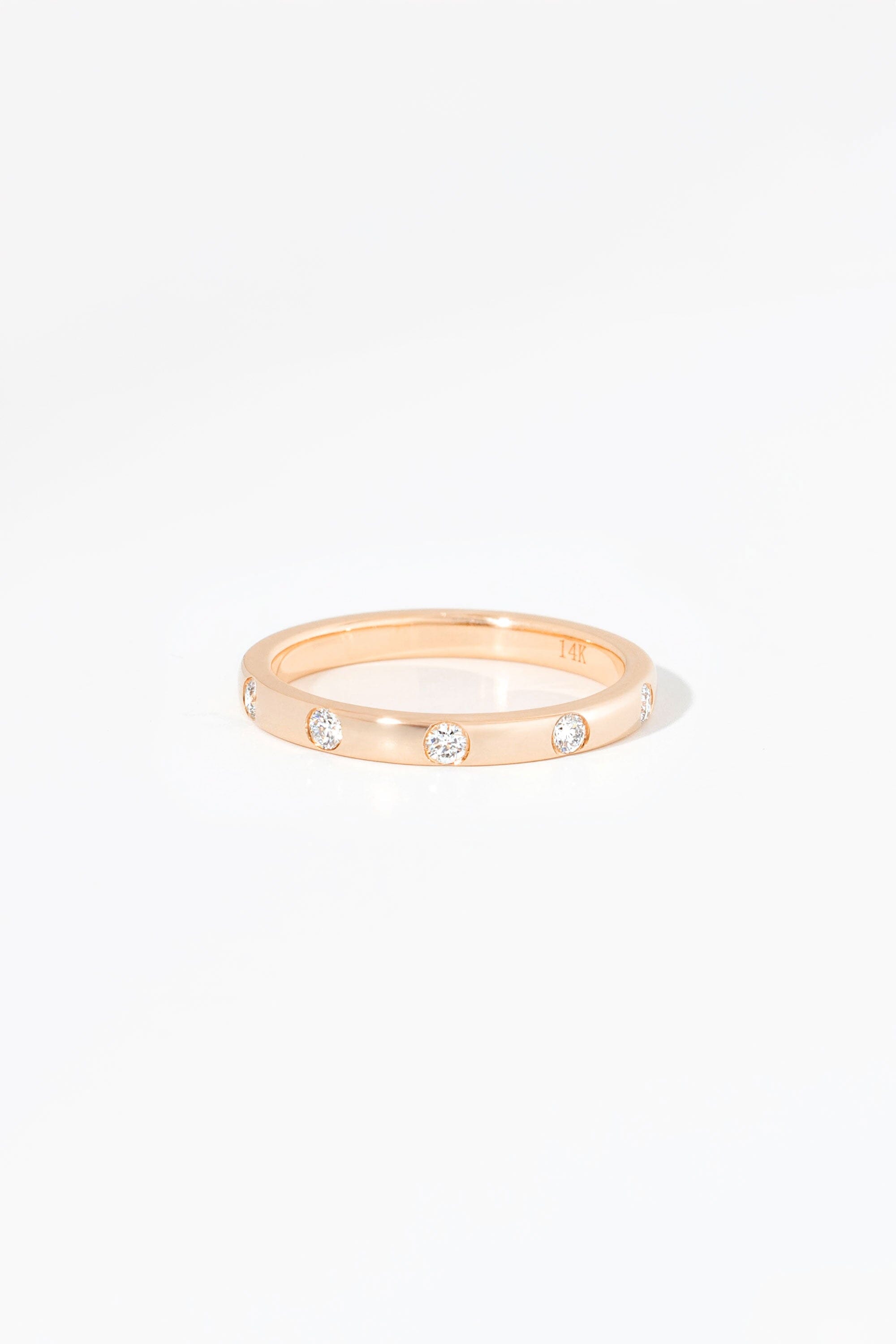 2.2mm Round Diamond Inlay Band Rings Princess Bride Diamonds 