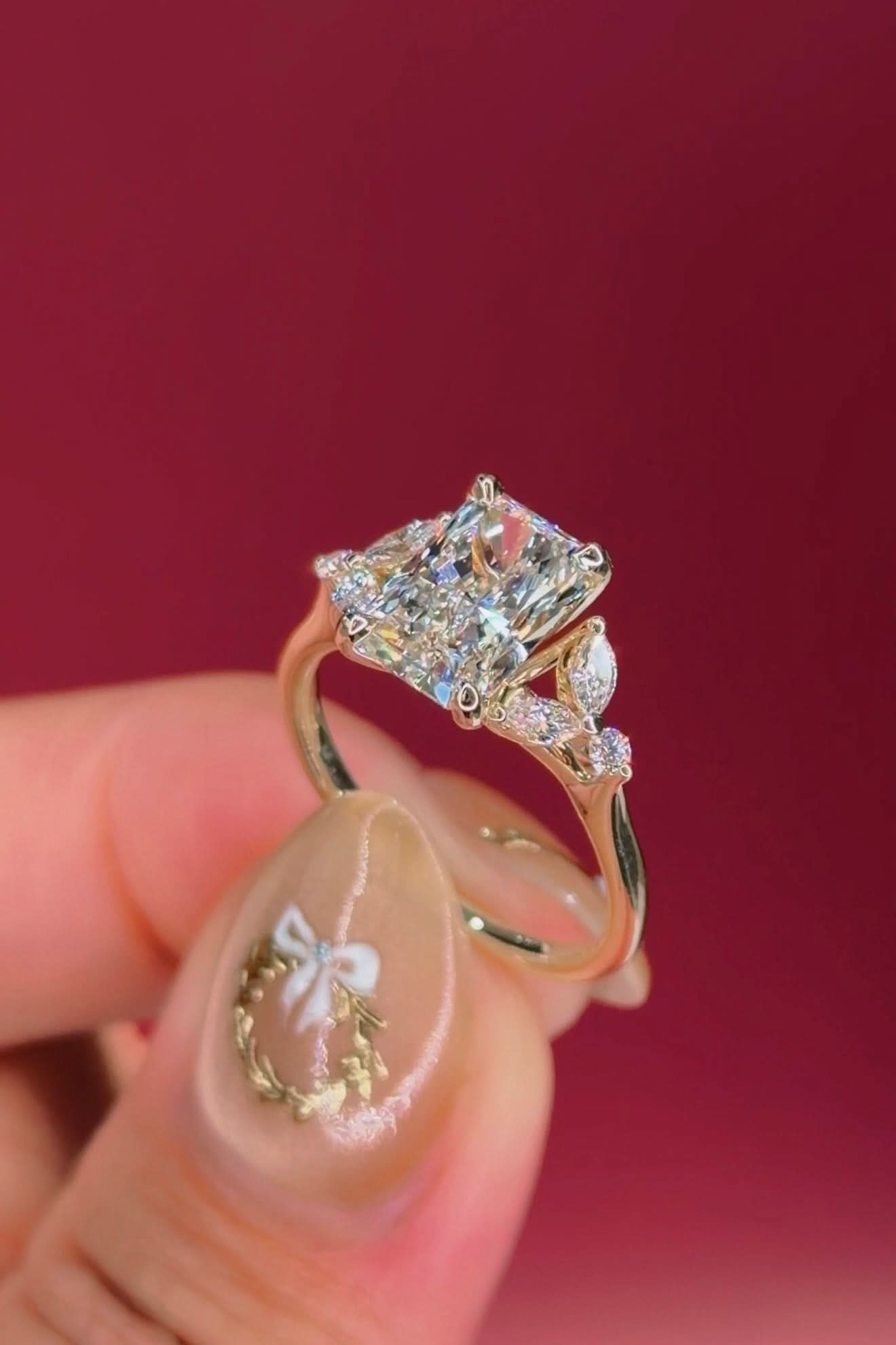 2.30ct F - VS1 Radiant Lab Diamond Sarah - PBD Engagement Rings