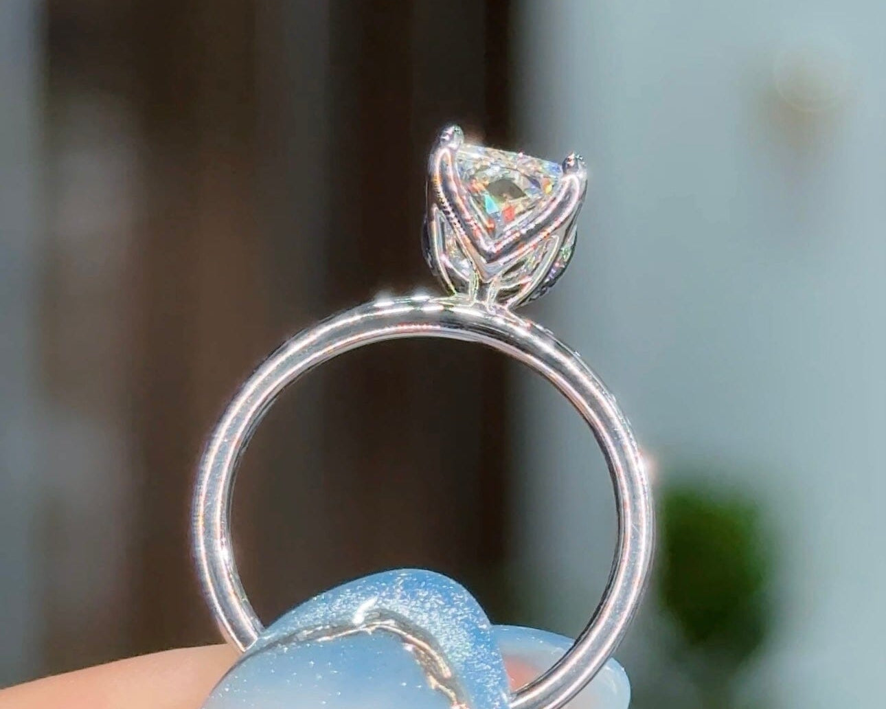 2.37ct D-VS1 Radiant Lab Diamond Caraline Engagement Rings Princess Bride Diamonds 