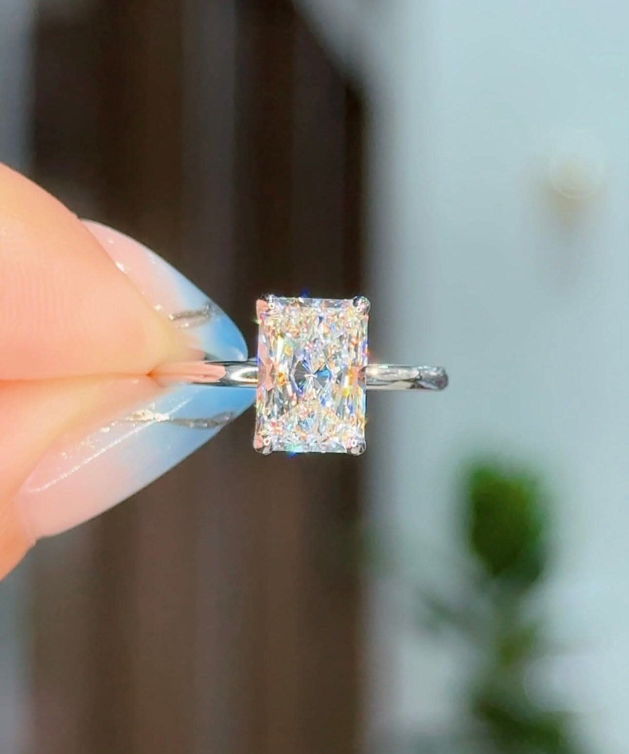 2.37ct D - VS1 Radiant Lab Diamond Caraline - PBD Engagement Rings