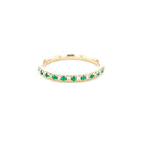 2.3mm Pavé Diamond & Emerald Ring Rings Princess Bride Diamonds 