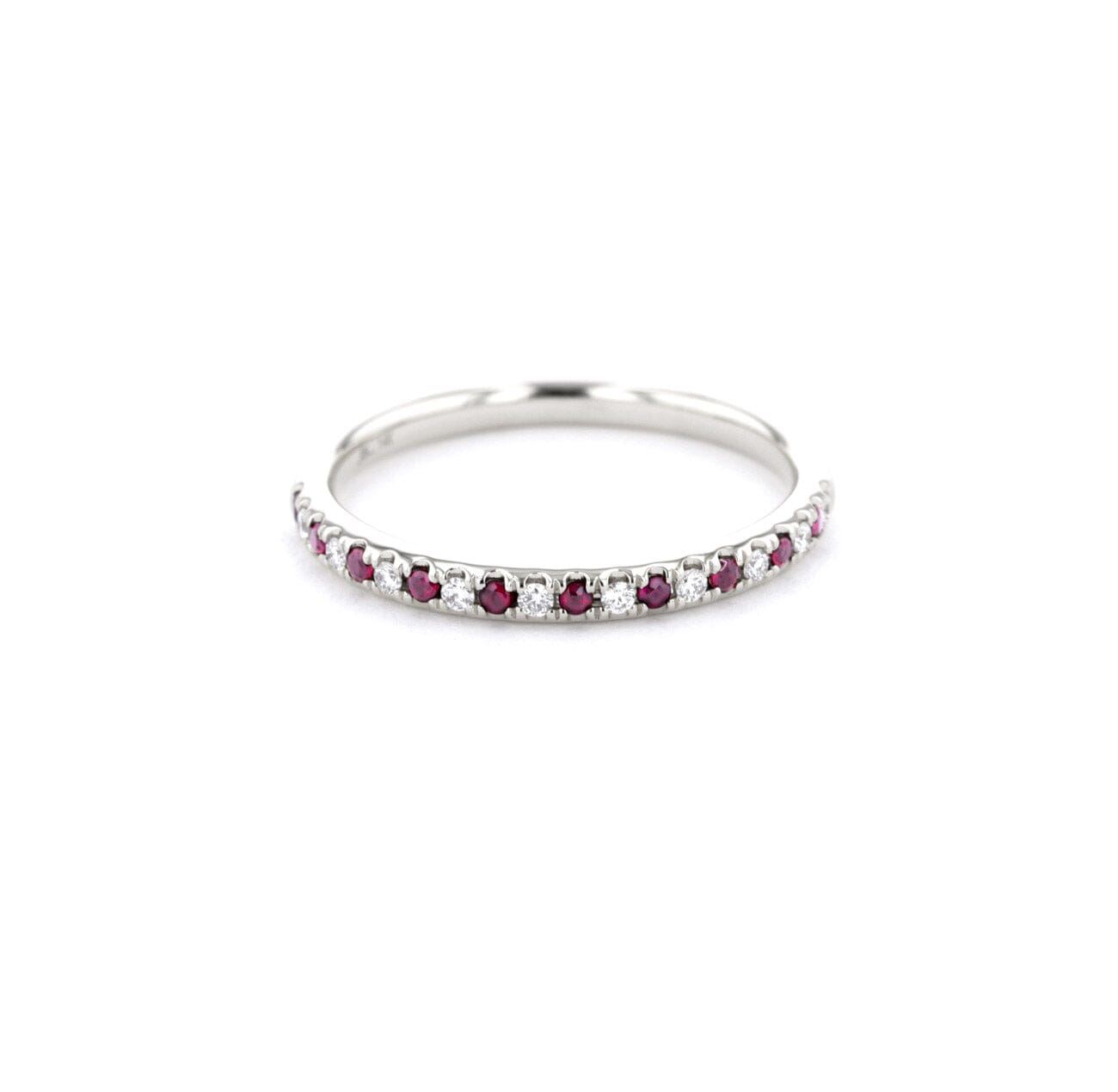 2.3mm Pavé Diamond & Ruby Ring Rings Princess Bride Diamonds 