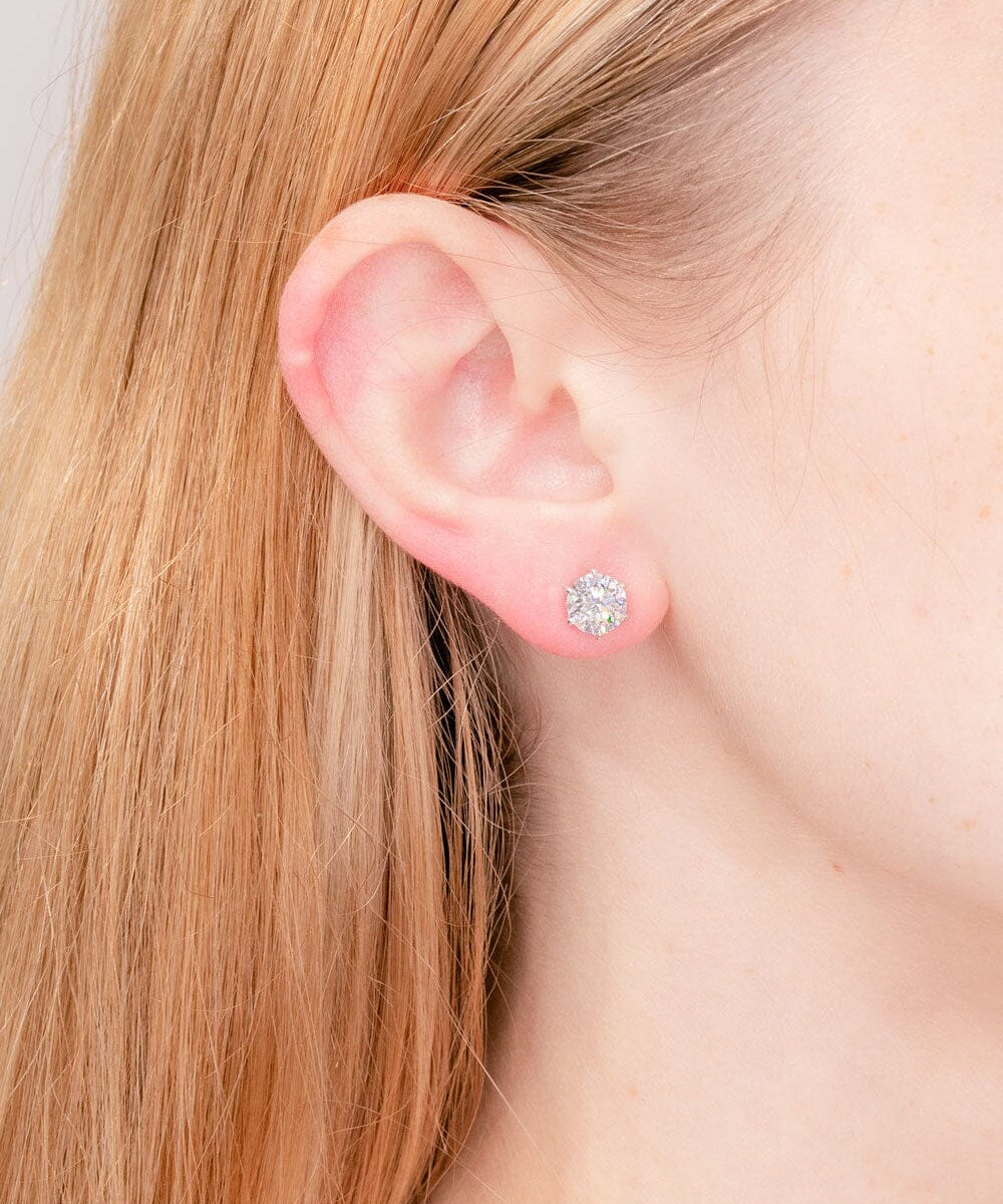 2.40ct D-VS1 Round Lab Diamond Caraline Studs Earrings Princess Bride Diamonds 