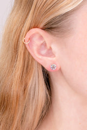 2.40ct D-VS1 Round Lab Diamond Martini Studs Earrings Princess Bride Diamonds 