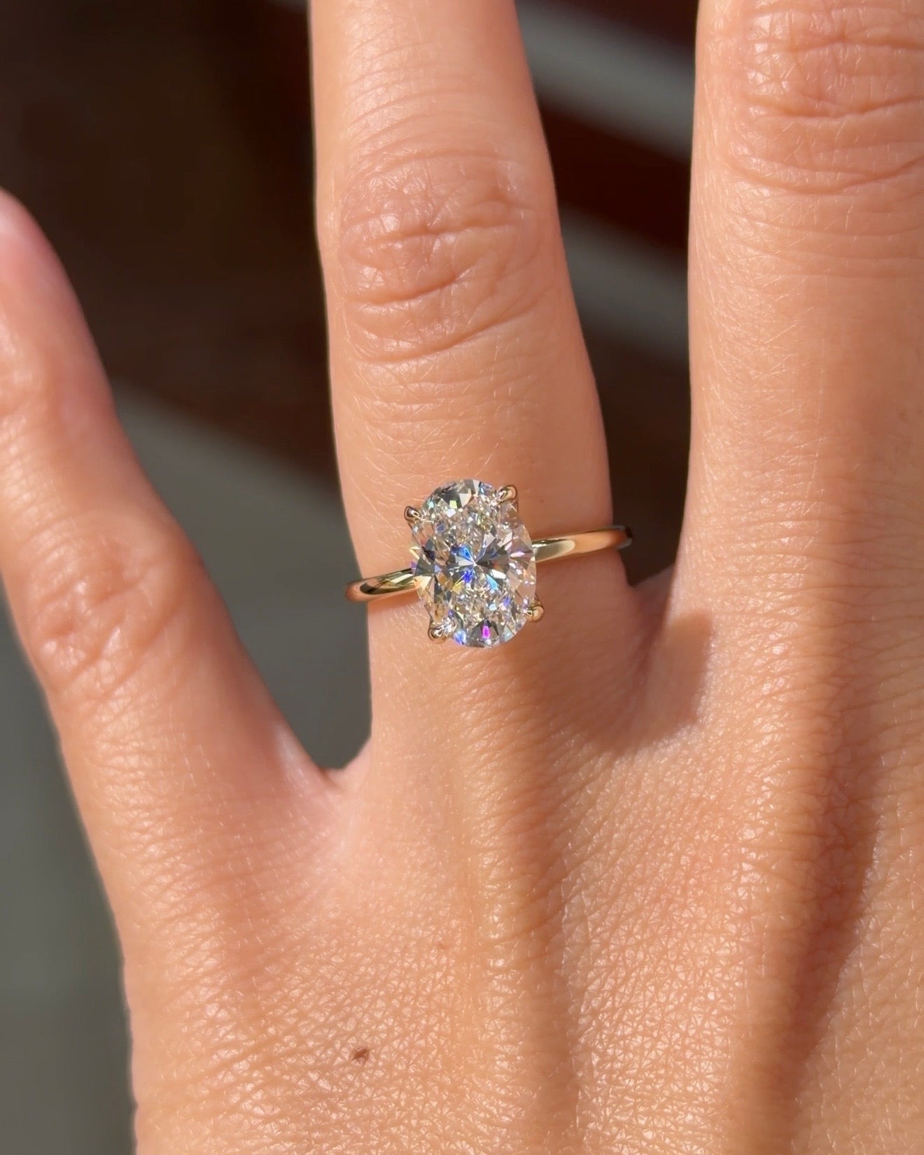2.49ct D-VVS2 Oval Lab Diamond Caraline - PBD Engagement Rings