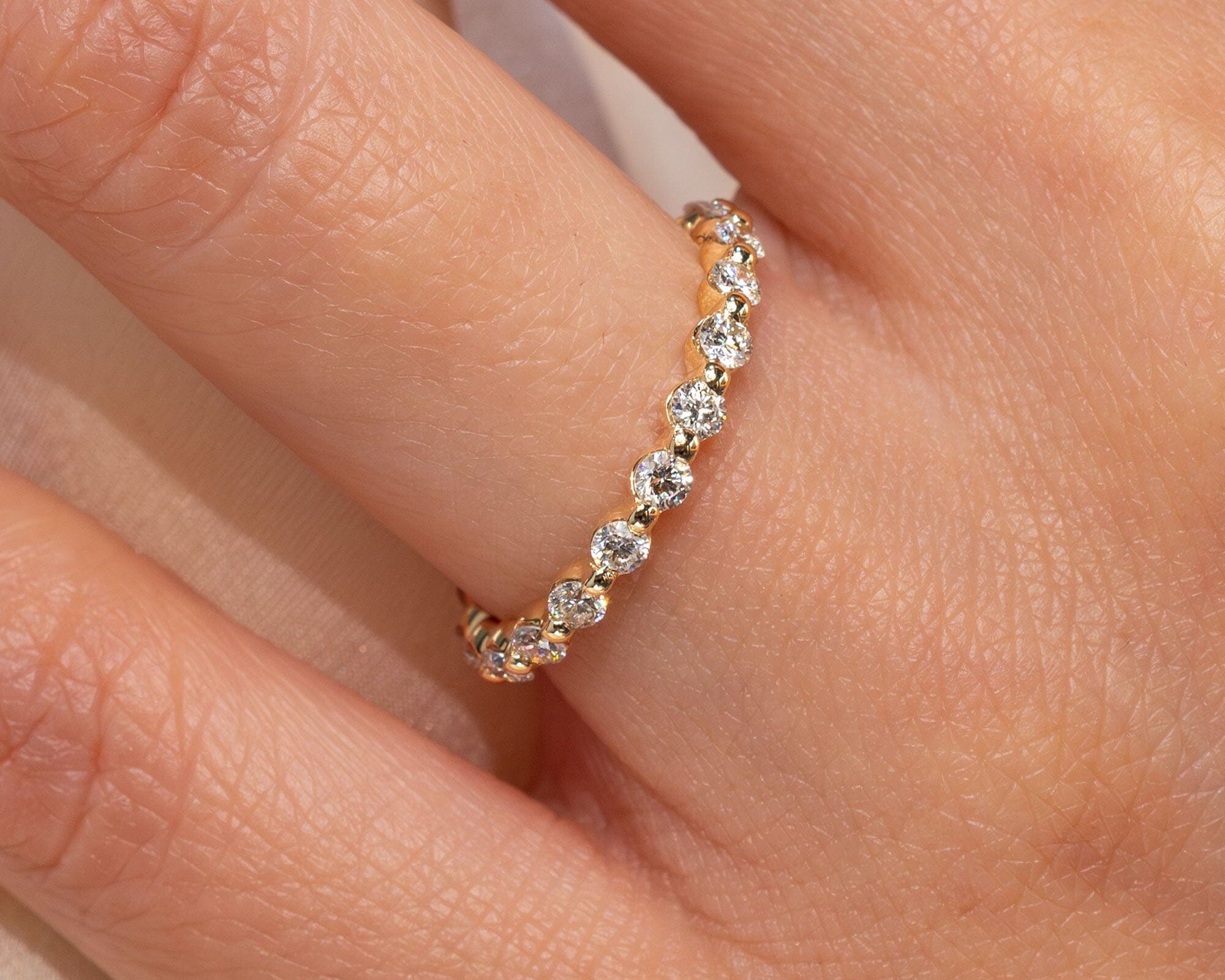 2.4mm Floating Single Prong Round Natural Diamond Ring Rings Princess Bride Diamonds 