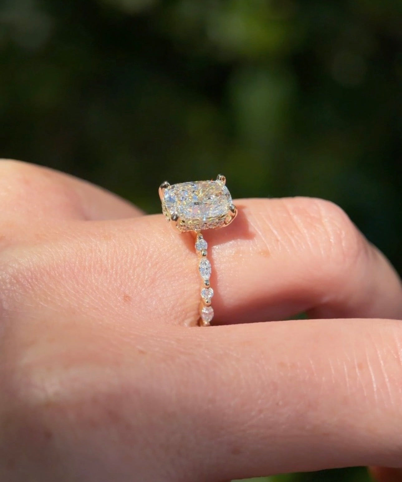 2.50ct D - VS1 Cushion Lab Diamond Rei - PBD Engagement Rings