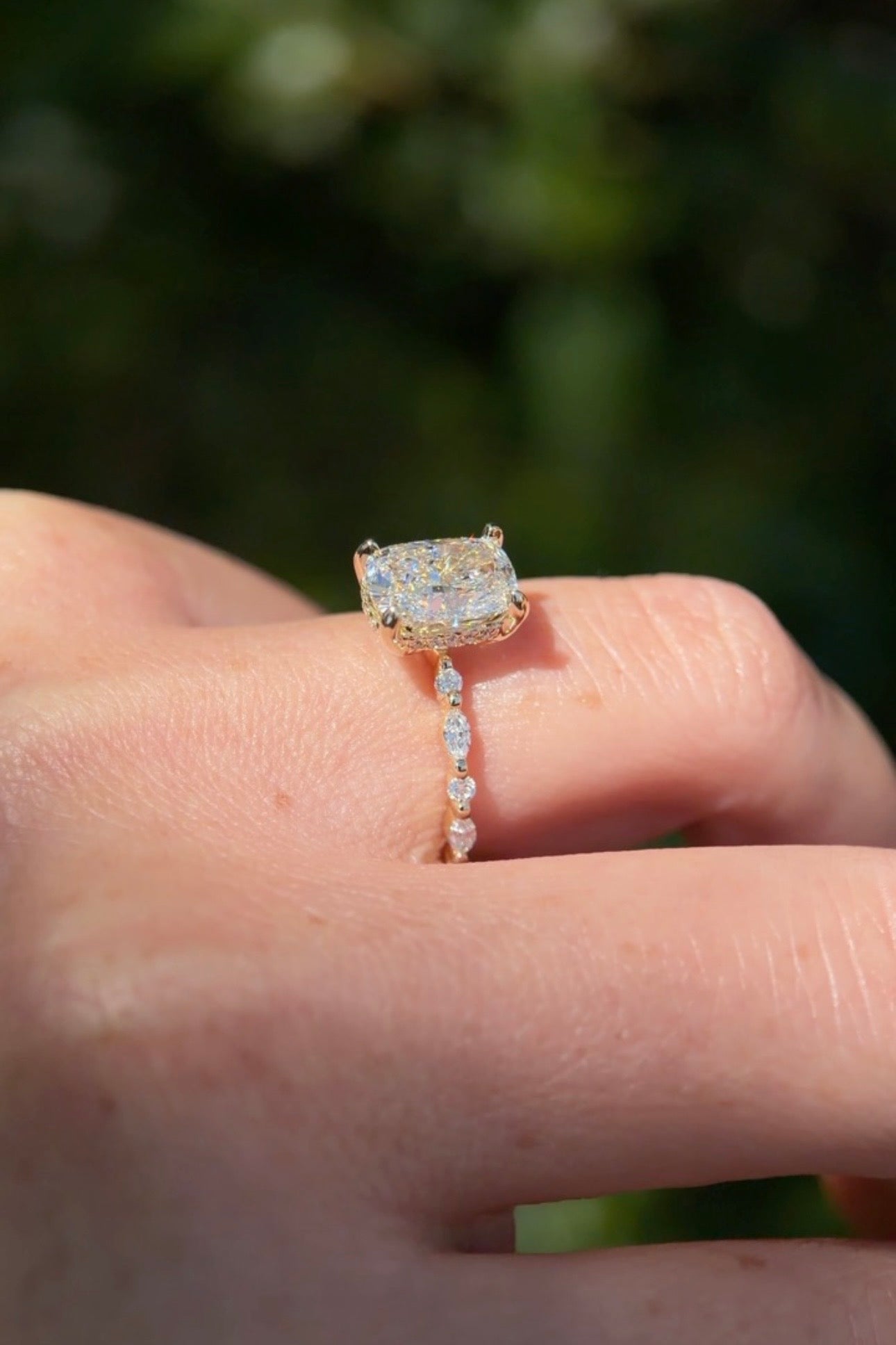 2.50ct D - VS1 Cushion Lab Diamond Rei - PBD Engagement Rings