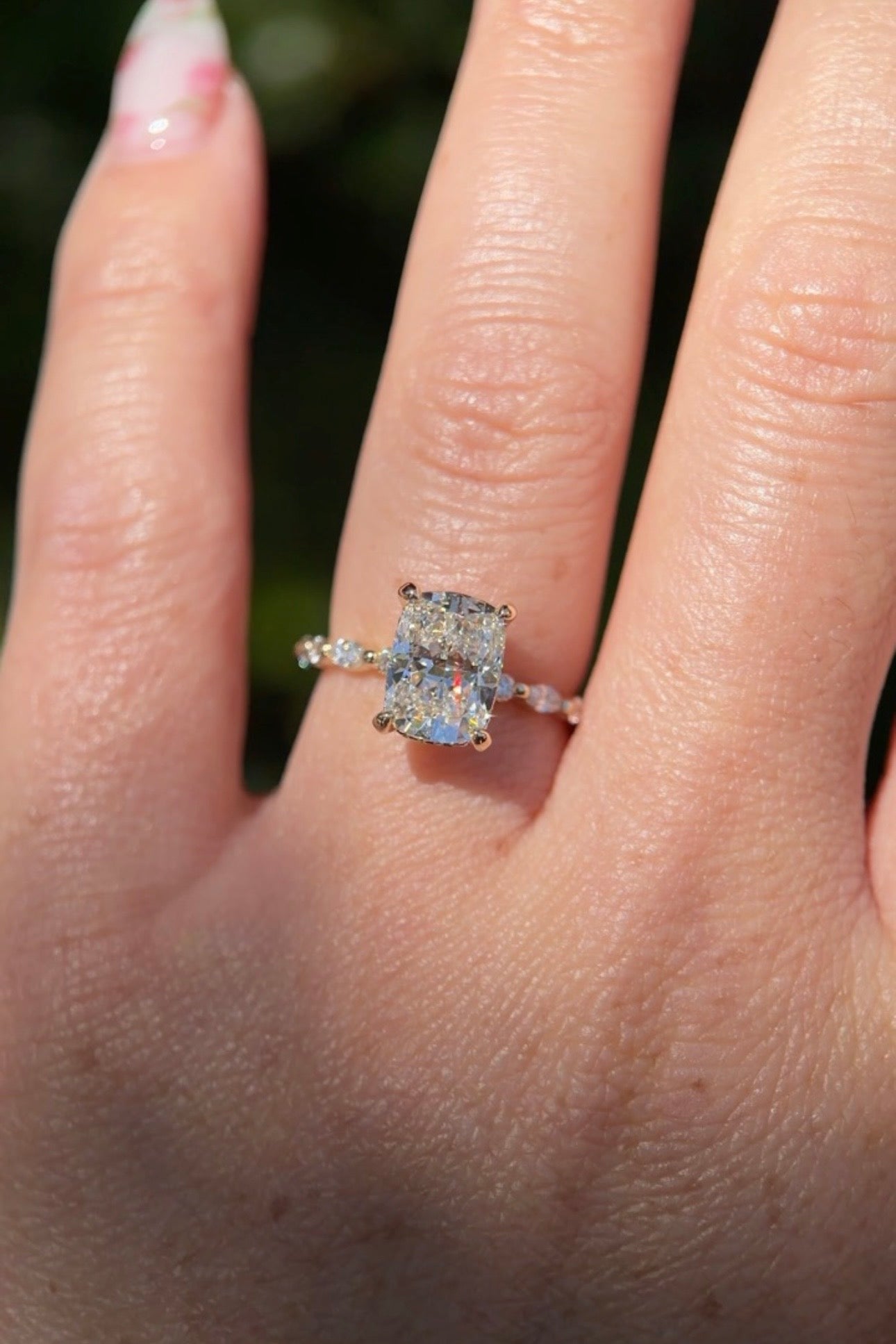 2.50ct D - VS1 Cushion Lab Diamond Rei - PBD Engagement Rings