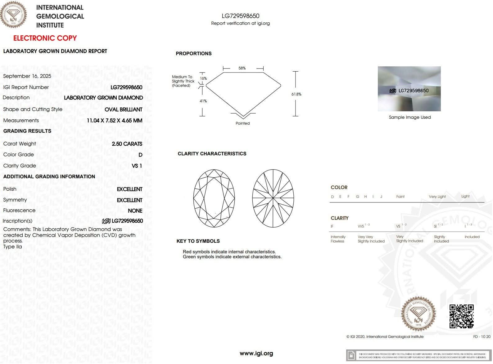 2.50ct D - VS1 Oval Lab Diamond Nova - PBD Engagement Rings