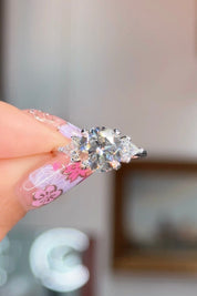 2.50ct F-VS1 Round Lab Diamond Kite Gracie Engagement Rings Princess Bride Diamonds 