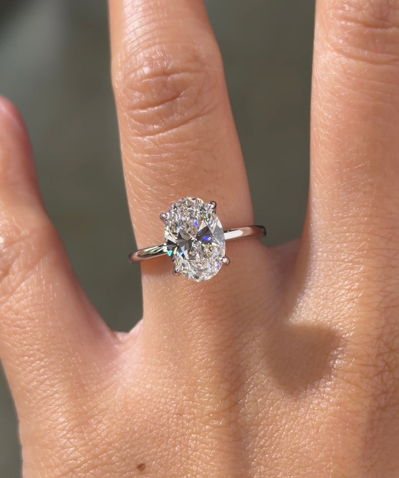 2.51ct D-VVS2 Oval Lab Diamond Caraline - PBD Engagement Rings