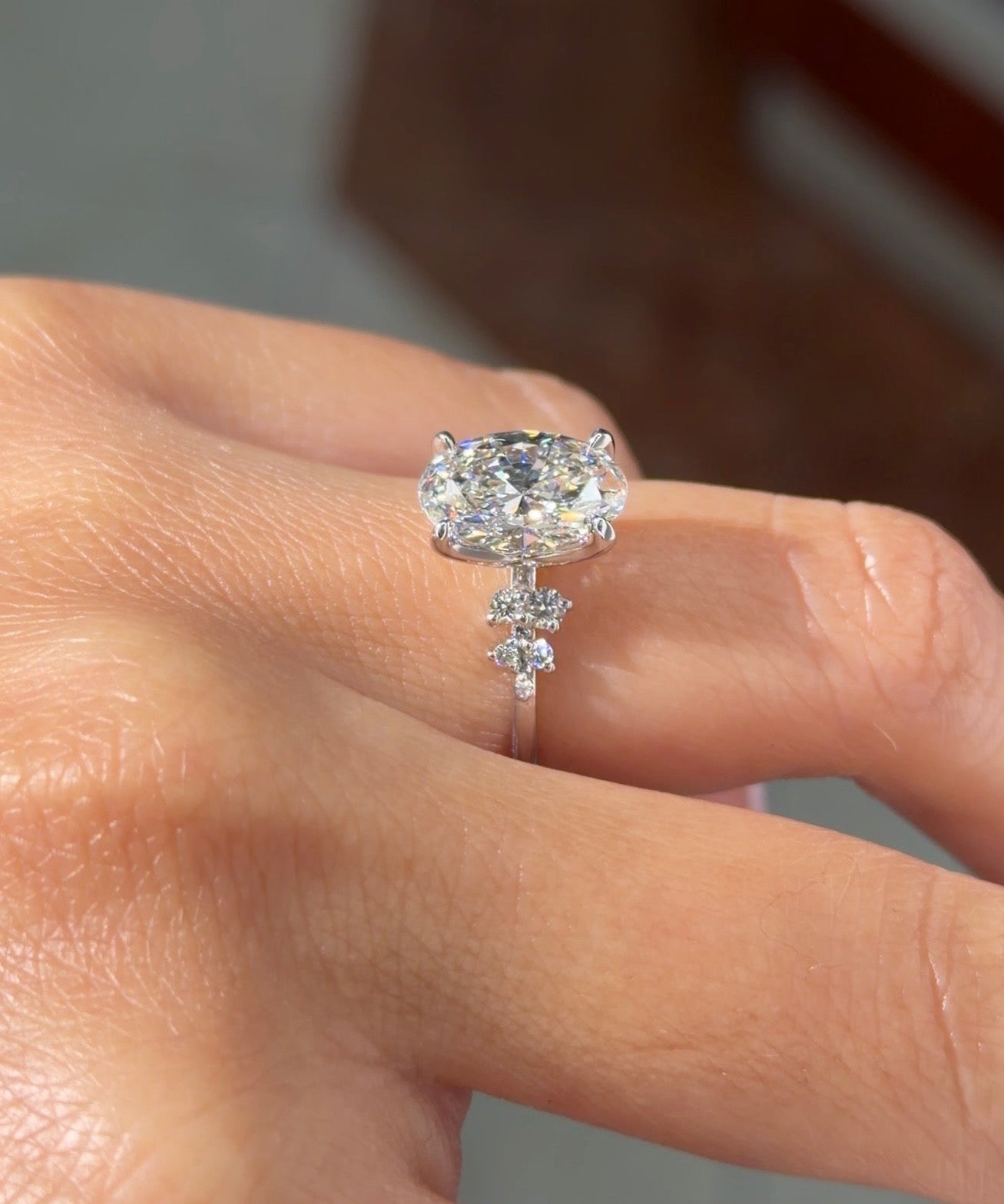2.51ct E - VVS2 Oval Lab Diamond Nova - PBD Engagement Rings