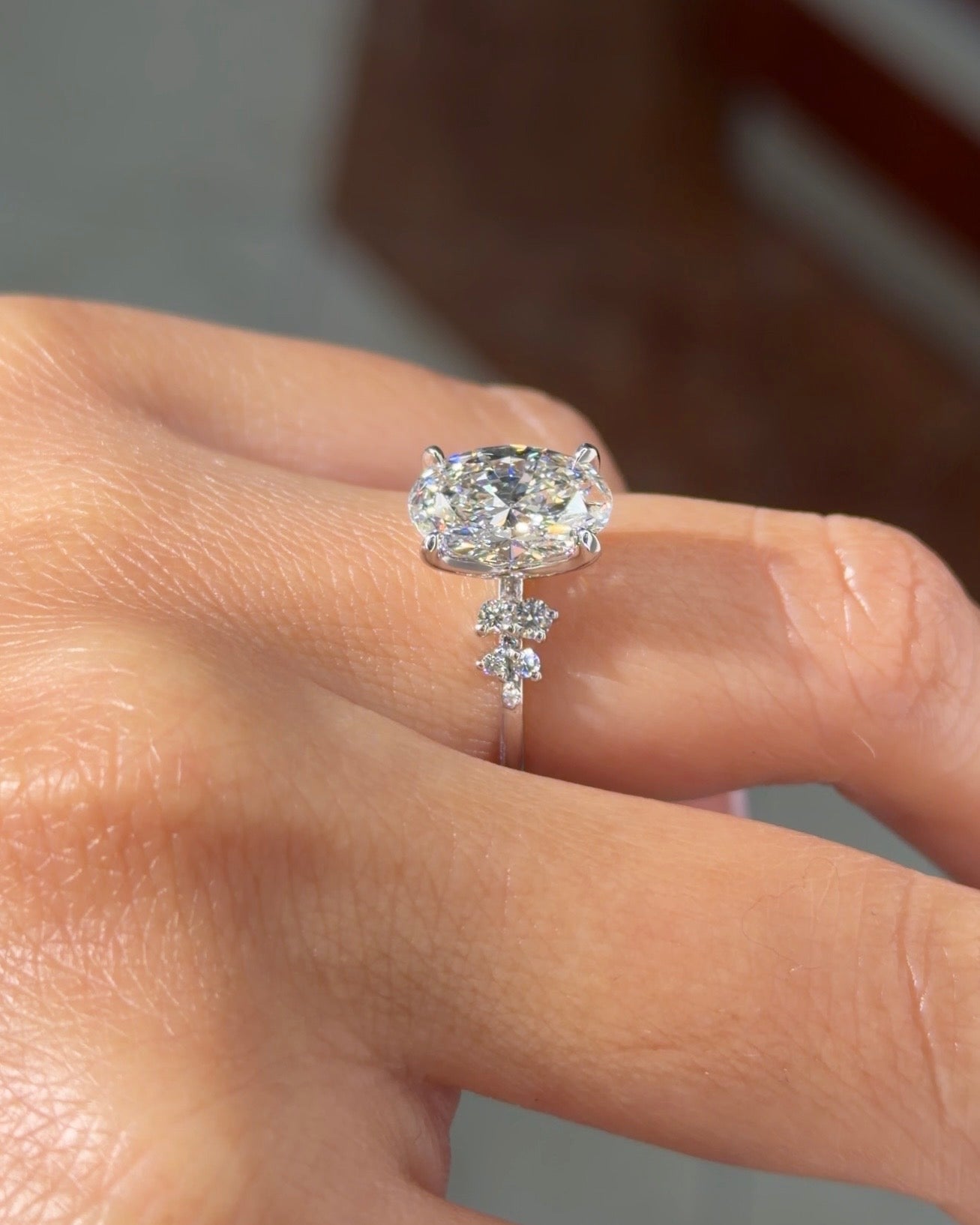 2.51ct E - VVS2 Oval Lab Diamond Nova - PBD Engagement Rings