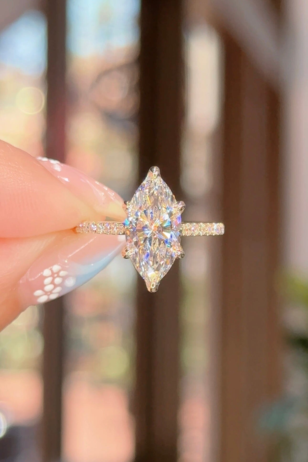 2.52ct D-VS1 Marquise Lab Diamond Isabela Engagement Rings Princess Bride Diamonds 
