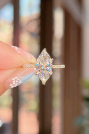 2.52ct D-VS1 Marquise Lab Diamond Isabela Engagement Rings Princess Bride Diamonds 