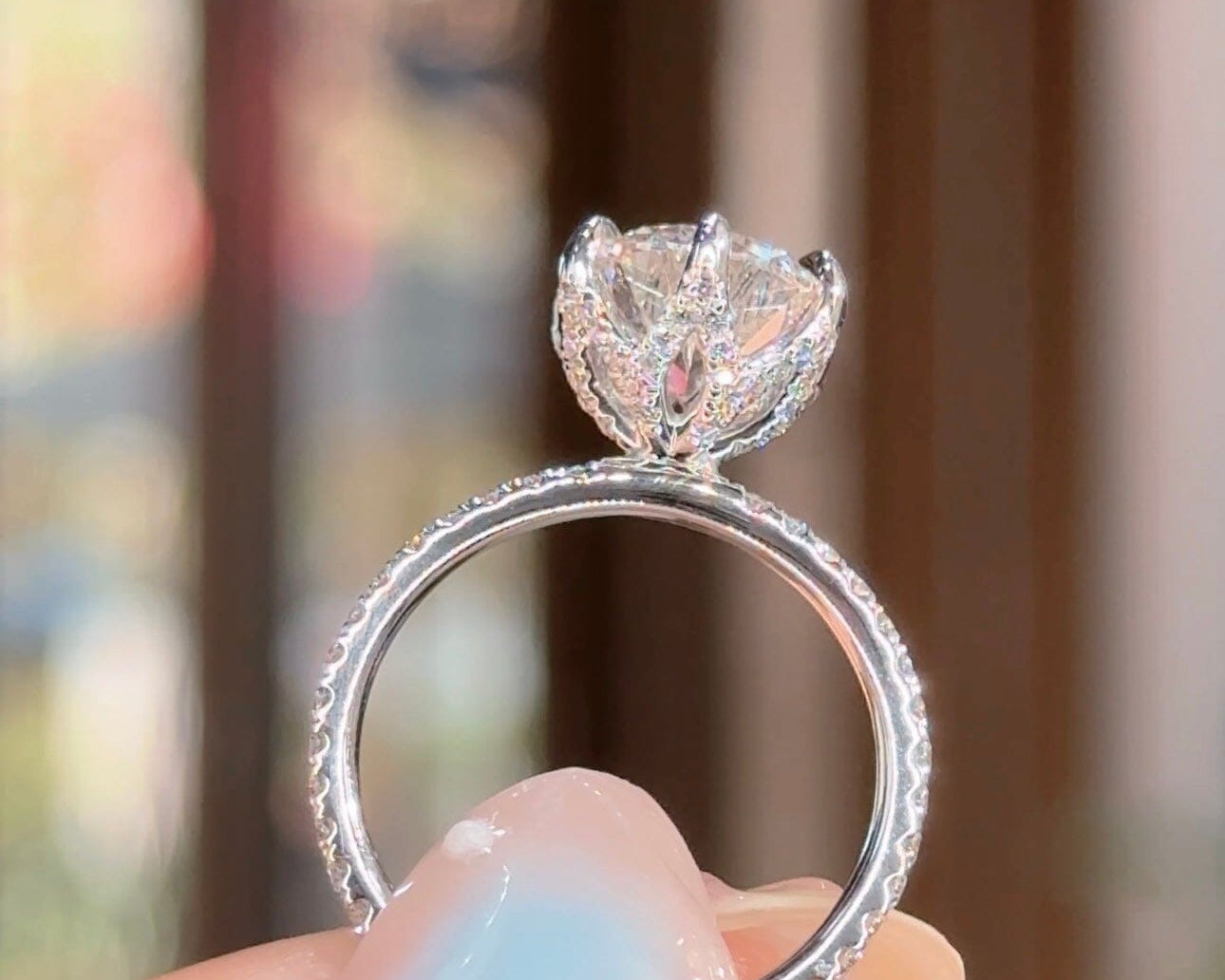 2.52ct D-VS1 Round Lab Diamond Samantha Engagement Rings Princess Bride Diamonds 