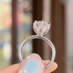 2.52ct D-VS1 Round Lab Diamond Samantha Engagement Rings Princess Bride Diamonds 