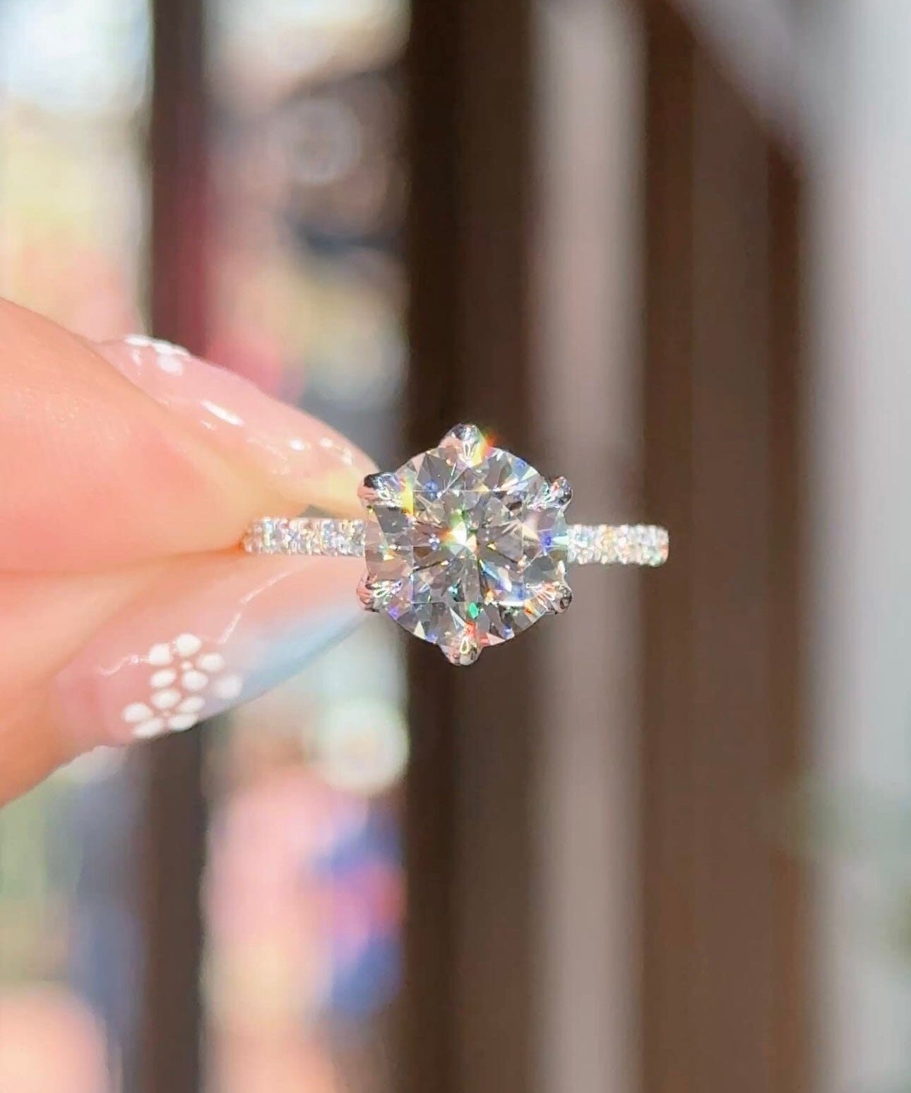 2.52ct D-VS1 Round Lab Diamond Samantha Engagement Rings Princess Bride Diamonds 