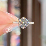 2.52ct D-VS1 Round Lab Diamond Samantha Engagement Rings Princess Bride Diamonds 