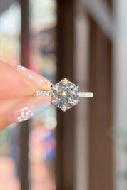 2.52ct D-VS1 Round Lab Diamond Samantha Engagement Rings Princess Bride Diamonds 