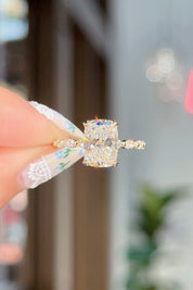 2.52ct E-VVS2 Cushion Lab Diamond Rei Engagement Rings Princess Bride Diamonds 