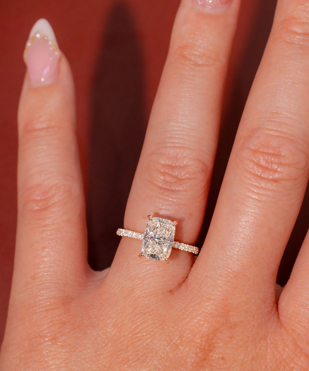 2.53ct F - VS1 Cushion Lab Diamond Shelby - PBD Engagement Rings