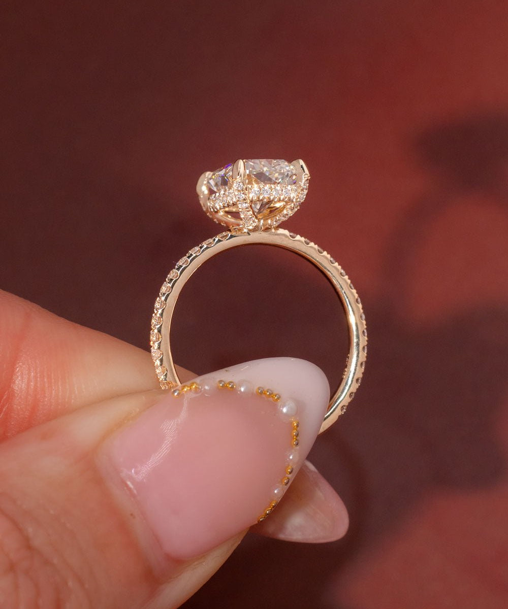 2.53ct F - VS1 Cushion Lab Diamond Shelby - PBD Engagement Rings