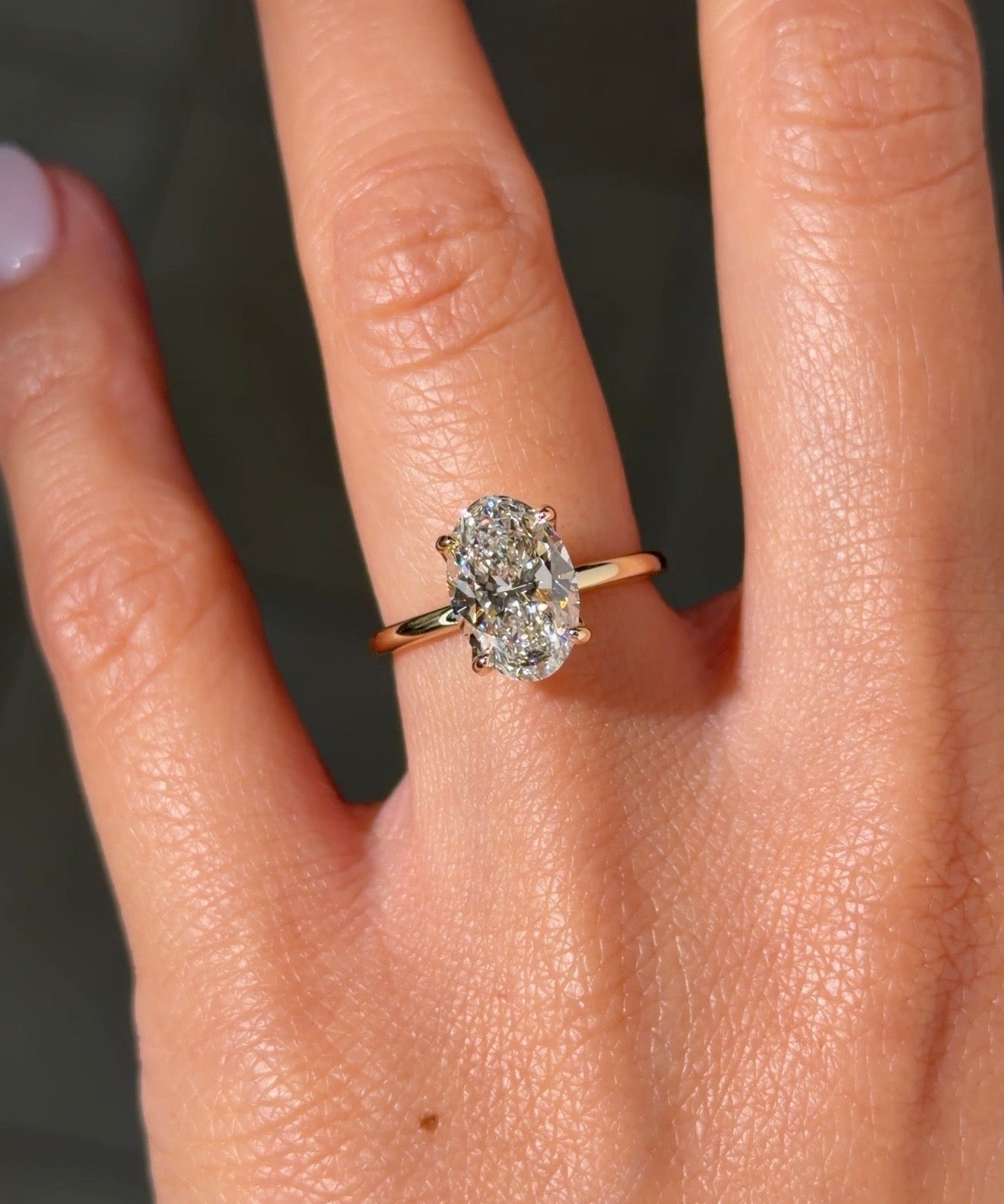 2.53ct F - VS1 Oval Lab Diamond Caraline - PBD Engagement Rings