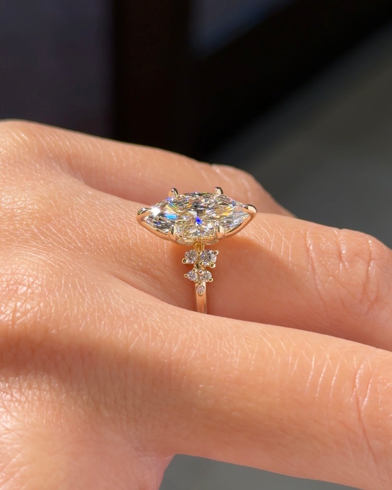 2.53ct F-VVS2 Marquise Lab Diamond Nova - PBD Engagement Rings