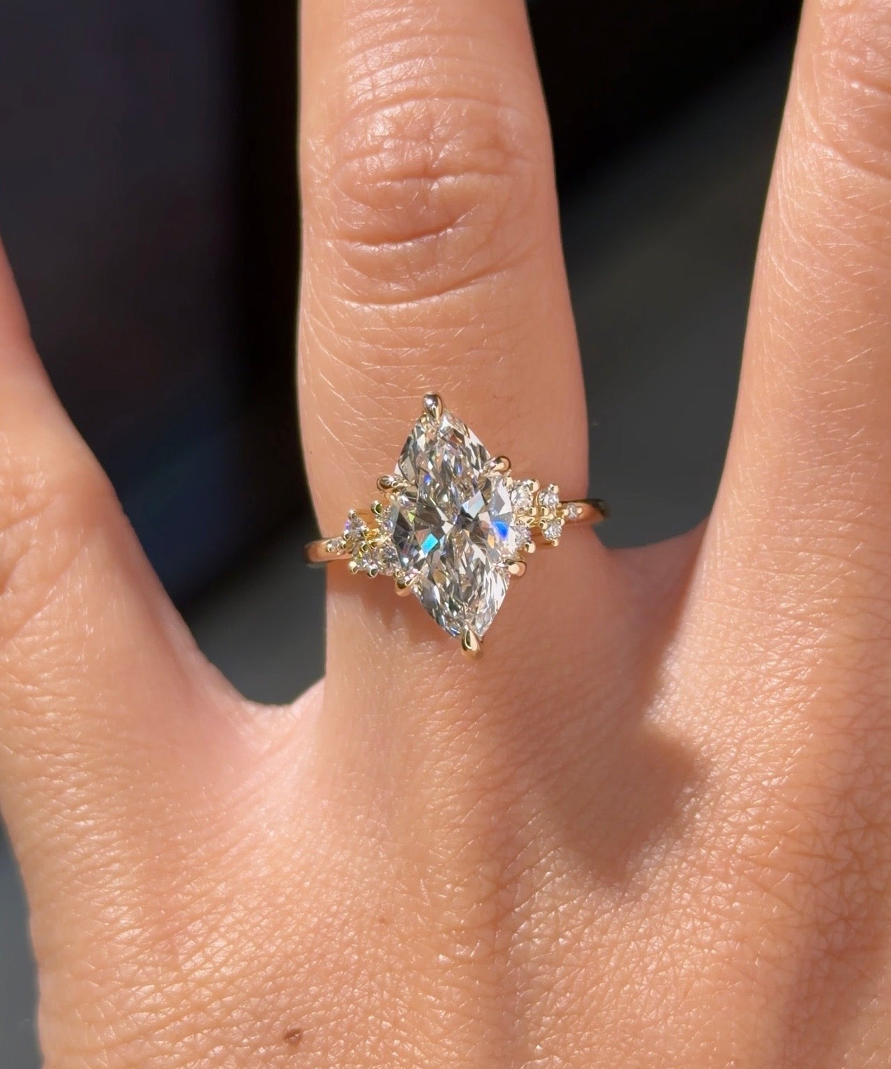2.53ct F-VVS2 Marquise Lab Diamond Nova - PBD Engagement Rings