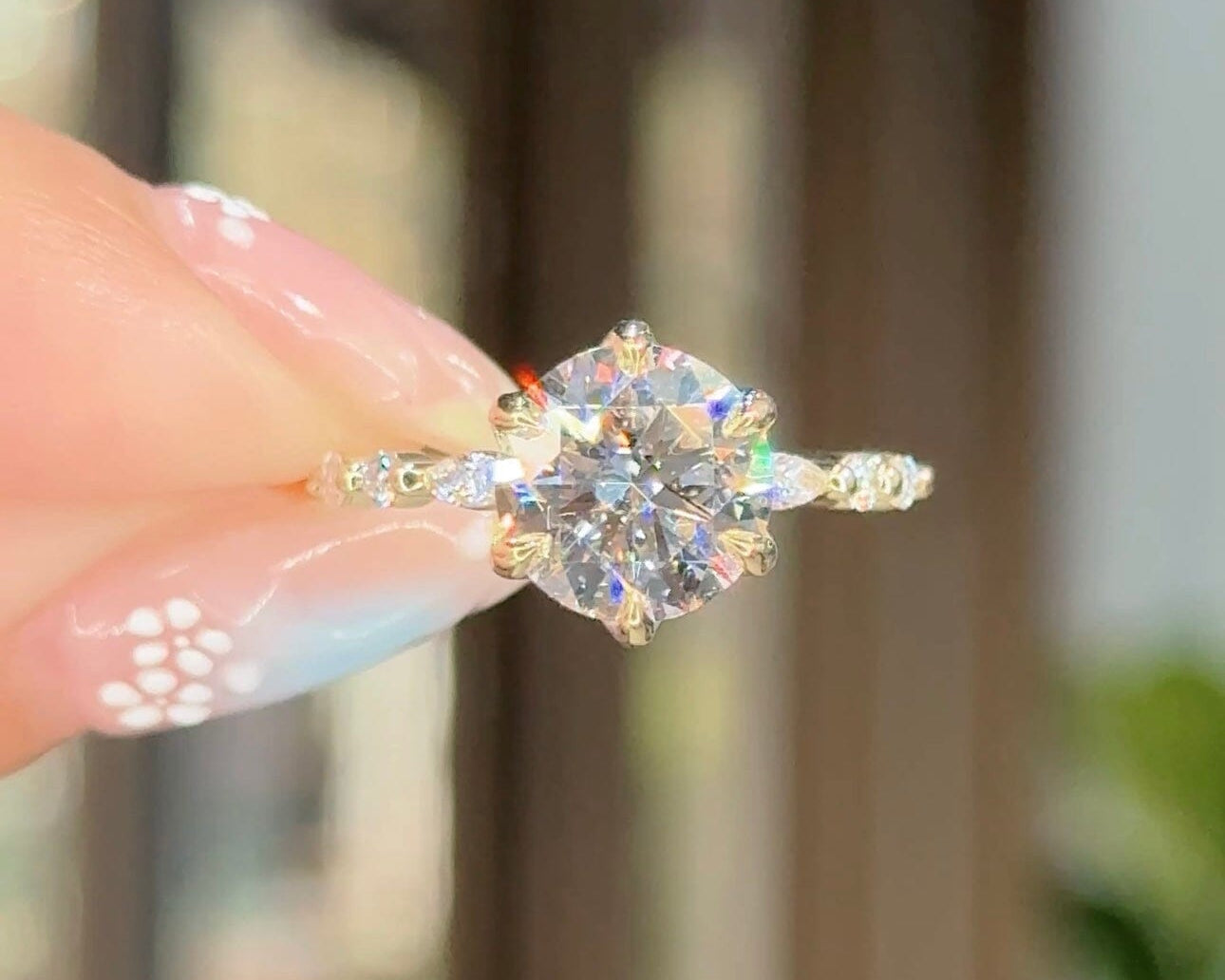 2.54ct D-VS1 Round Lab Diamond Ren Engagement Rings Princess Bride Diamonds 
