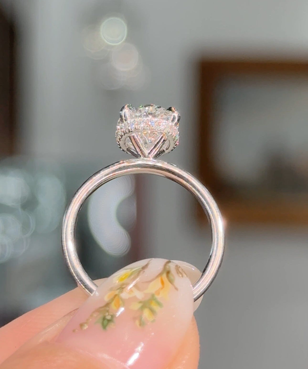 2.54ct F-VS1 Oval Lab Diamond Stephanie Platinum Engagement Rings Princess Bride Diamonds 