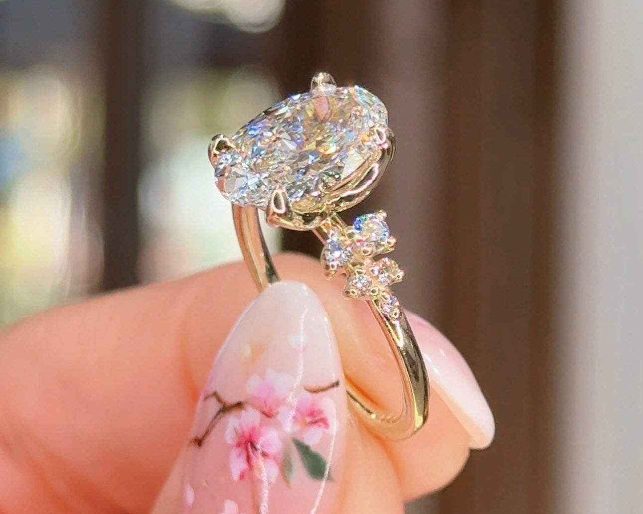 2.55ct D-VS1 Oval Lab Diamond Nova Engagement Rings Princess Bride Diamonds 