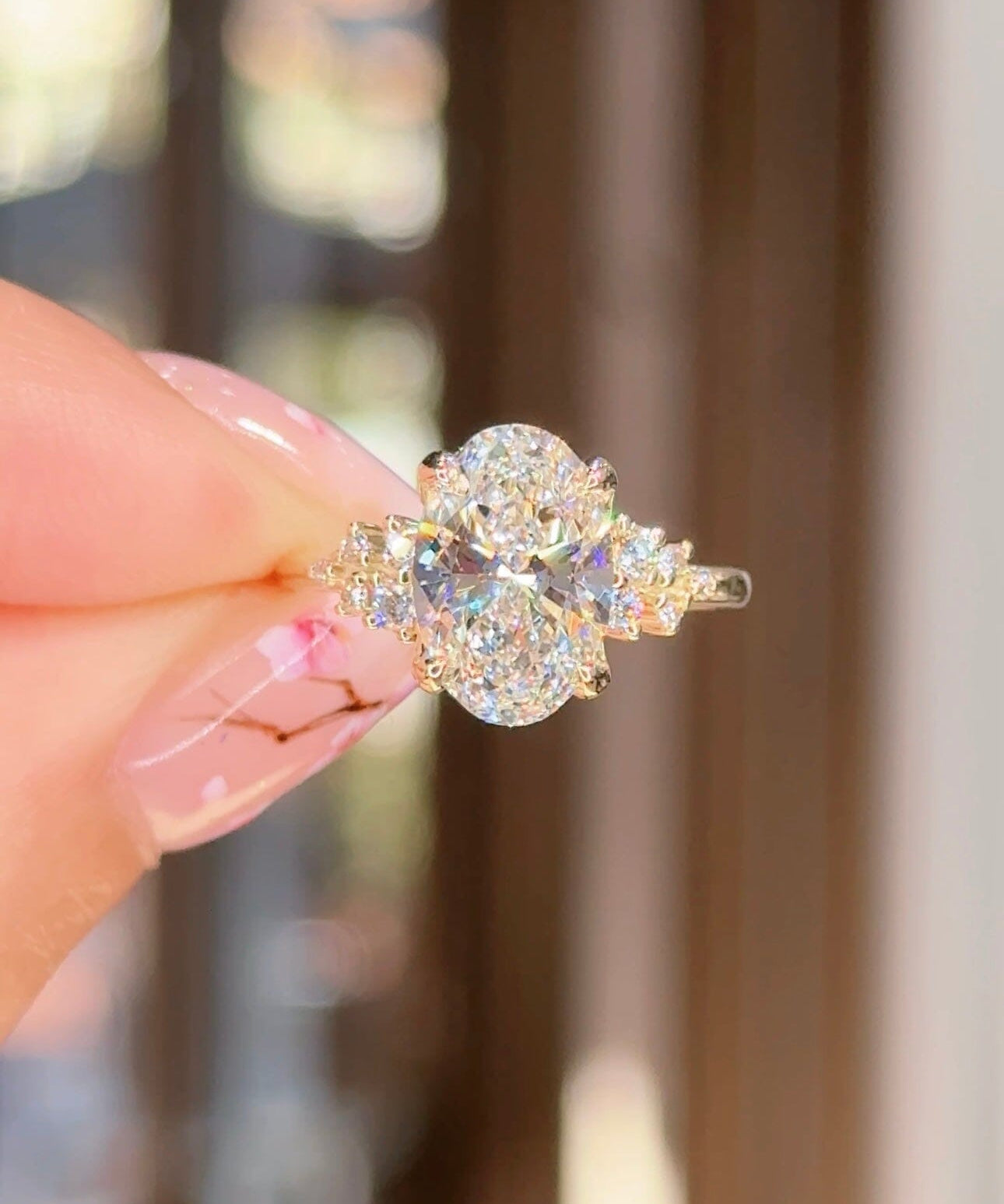 2.55ct D-VS1 Oval Lab Diamond Nova Engagement Rings Princess Bride Diamonds 