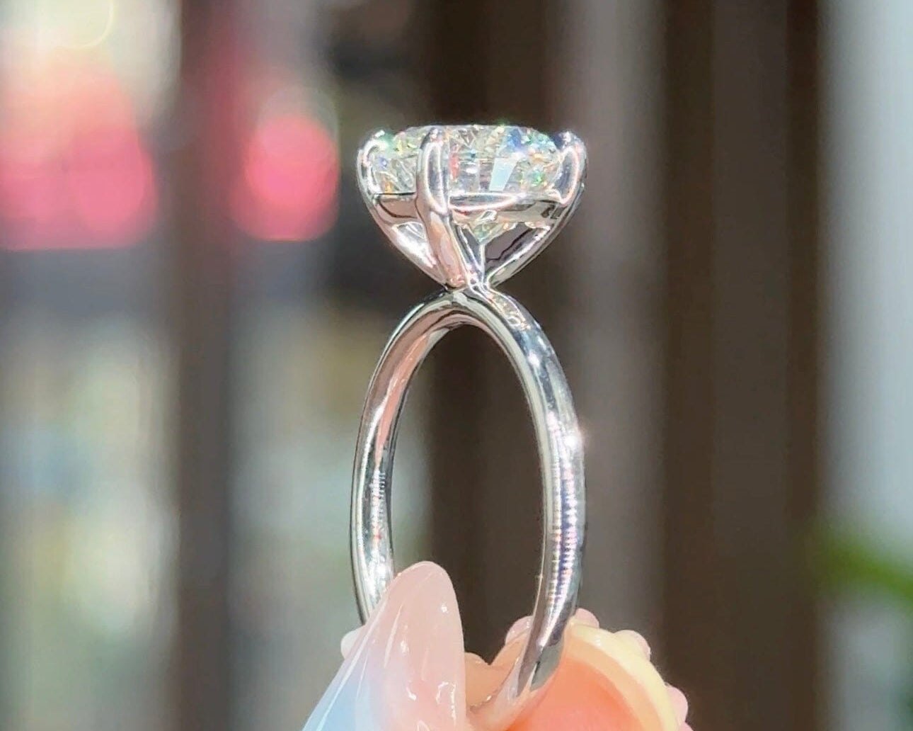 2.56ct D-VS1 Round Lab Diamond Leah Engagement Rings Princess Bride Diamonds 
