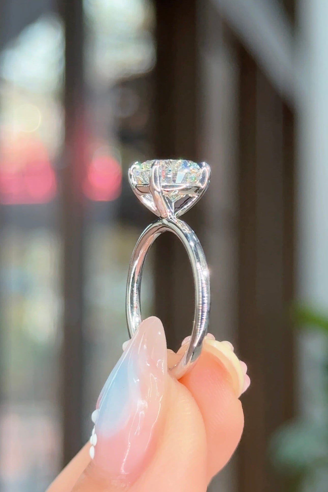 2.56ct D-VS1 Round Lab Diamond Leah Engagement Rings Princess Bride Diamonds 