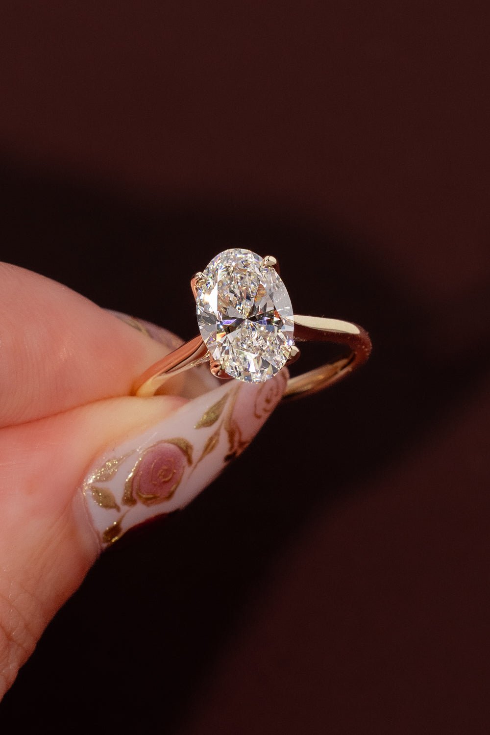 2.56ct E - VS1 Oval Lab Diamond Hana - PBD Engagement Rings