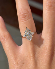 2.58ct D-VVS2 Marquise Lab Diamond Petite Gracie - PBD Engagement Rings