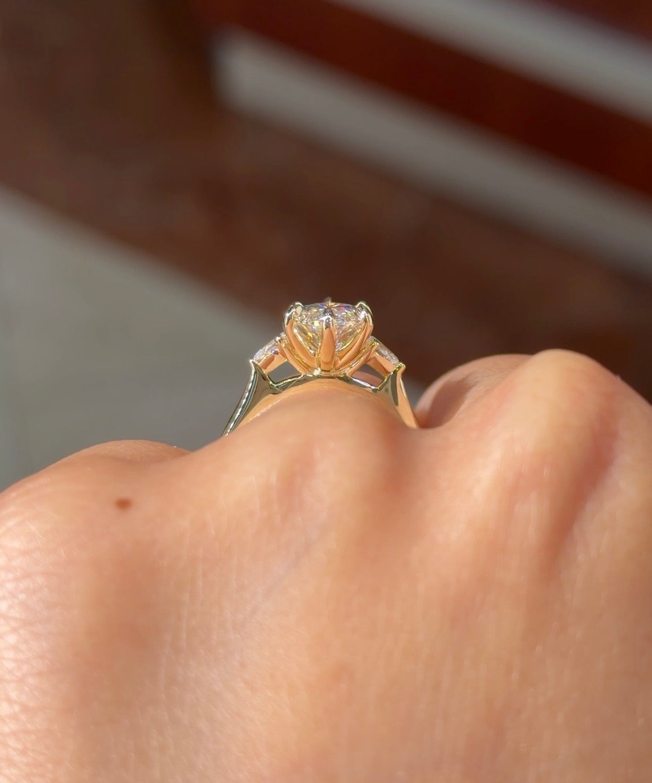 2.58ct D-VVS2 Marquise Lab Diamond Petite Gracie - PBD Engagement Rings