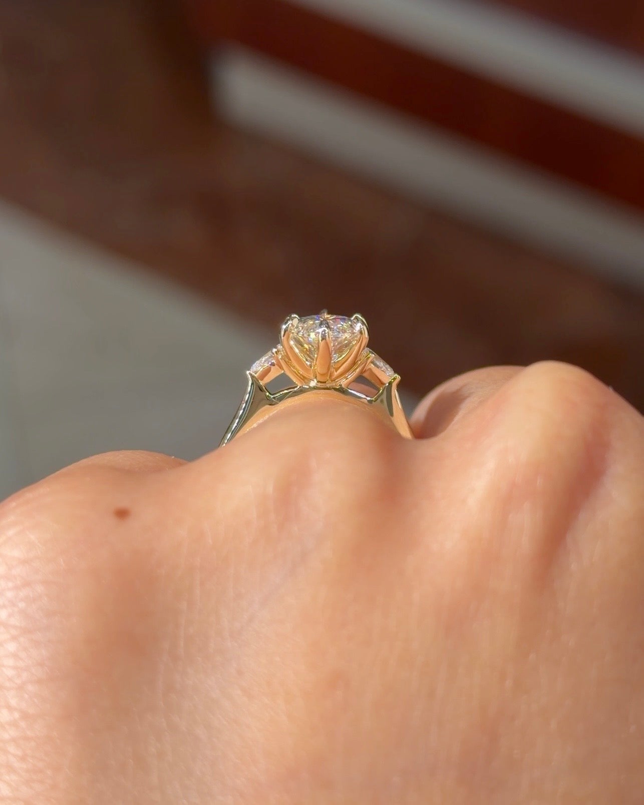 2.58ct D-VVS2 Marquise Lab Diamond Petite Gracie - PBD Engagement Rings