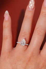 2.58ct D - VVS2 Pear Lab Diamond Samantha - PBD Engagement Rings