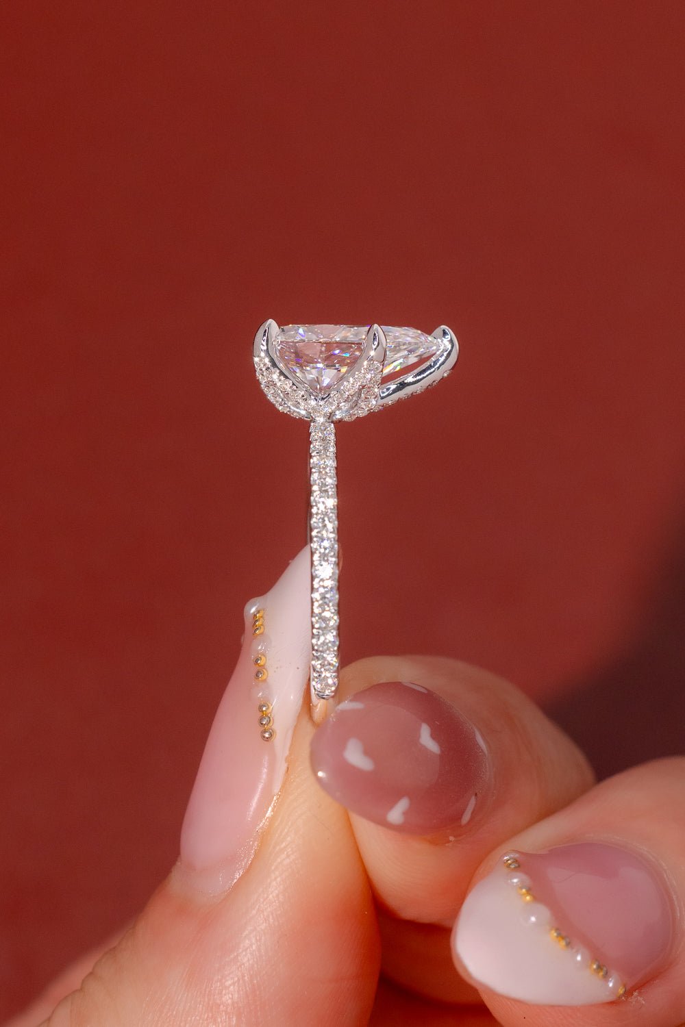 2.58ct D - VVS2 Pear Lab Diamond Samantha - PBD Engagement Rings