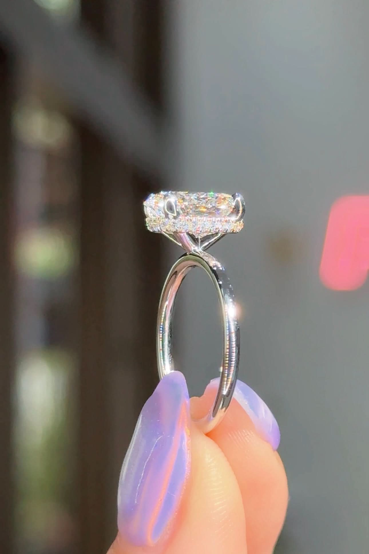 2.59ct D - VS1 Oval Lab Diamond Stephanie - PBD Engagement Rings