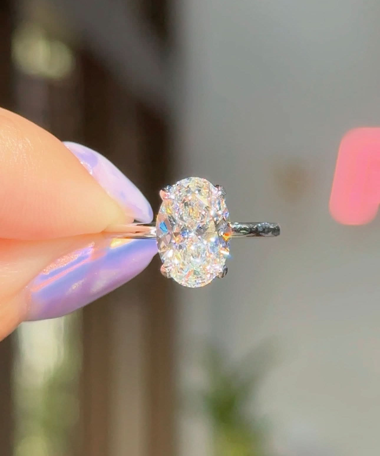 2.59ct D - VS1 Oval Lab Diamond Stephanie - PBD Engagement Rings