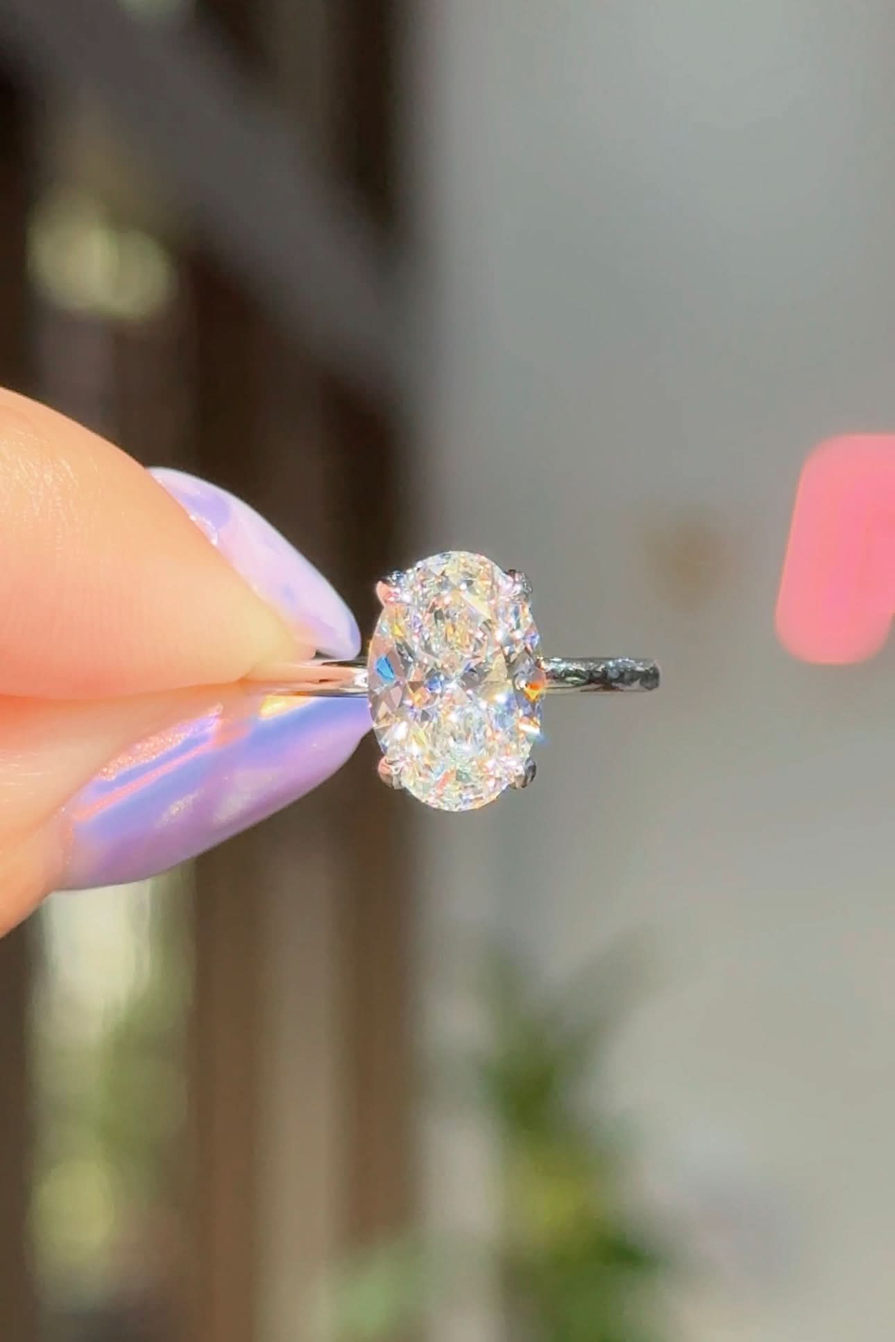 2.59ct D - VS1 Oval Lab Diamond Stephanie - PBD Engagement Rings